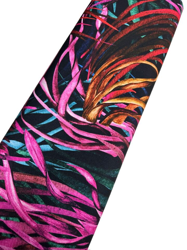 Çim Desen Elbiselik Gömleklik Krep Kumaş