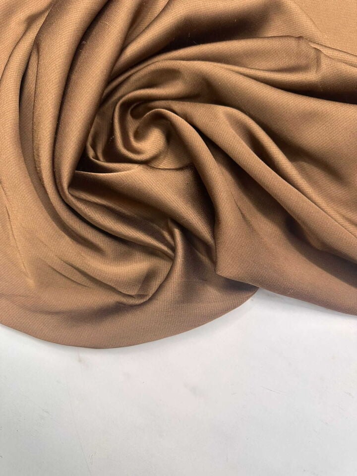 Kahfe  Düz Elbiselik İpek Saten Kumaş