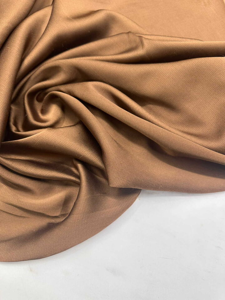 Kahfe  Düz Elbiselik İpek Saten Kumaş