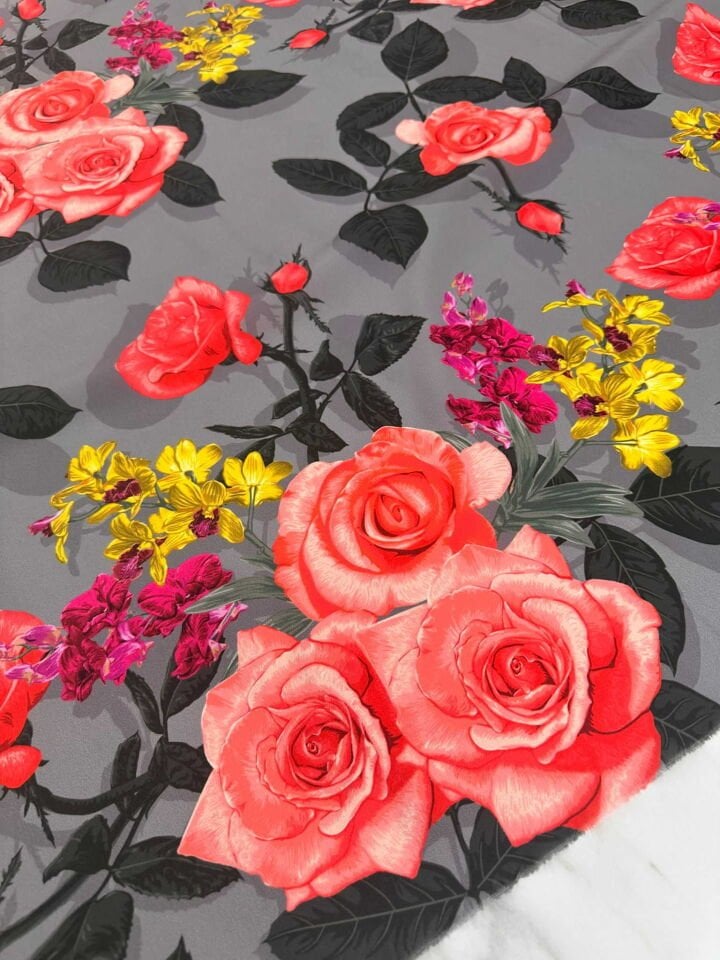 Viva Gülü Desen Elbise Gömlek Tunik Şalvar