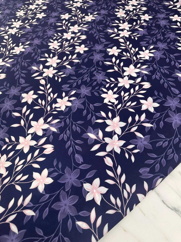 Deda Desen Krep Kumaş Elbise Etek Gömlek Şalvar