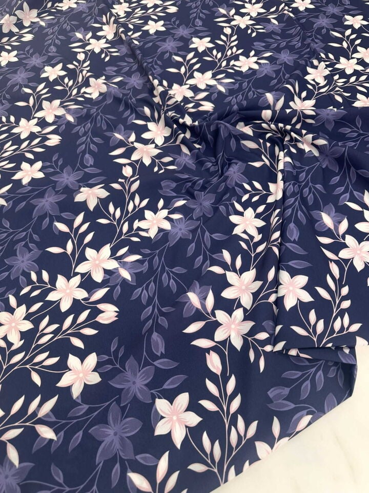 Deda Desen Krep Kumaş Elbise Etek Gömlek Şalvar