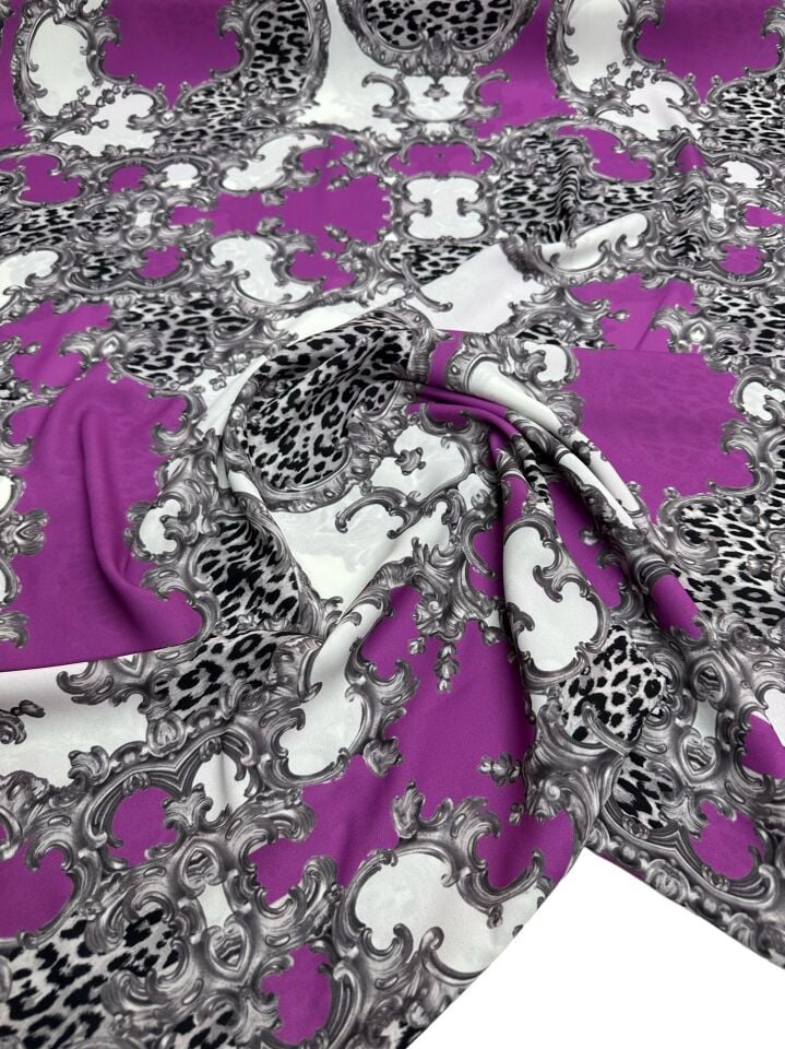 Verona Desen Elbiselik Gömleklik Krep Kumaş