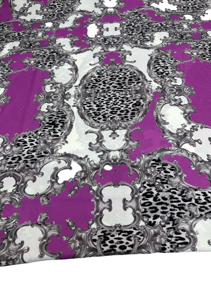 Verona Desen Elbiselik Gömleklik Krep Kumaş