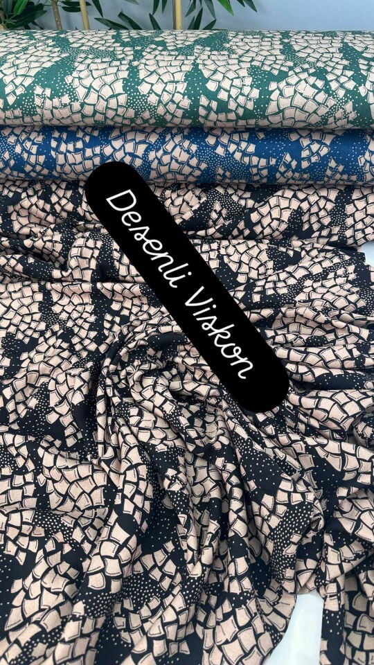 Desenli Viskon Elbise Etek Gömlek Şalvar