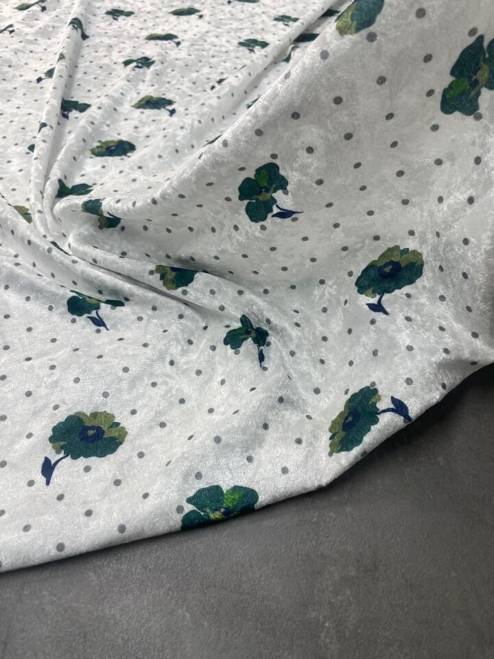 Fero Desen Elbiselik Kadife Kumaş