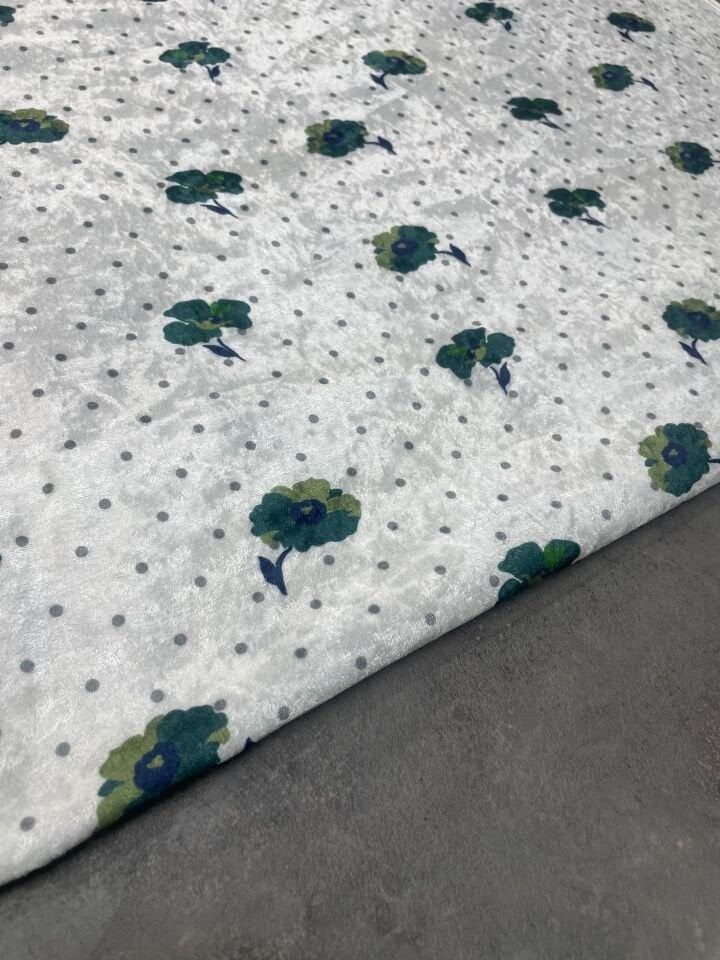 Fero Desen Elbiselik Kadife Kumaş