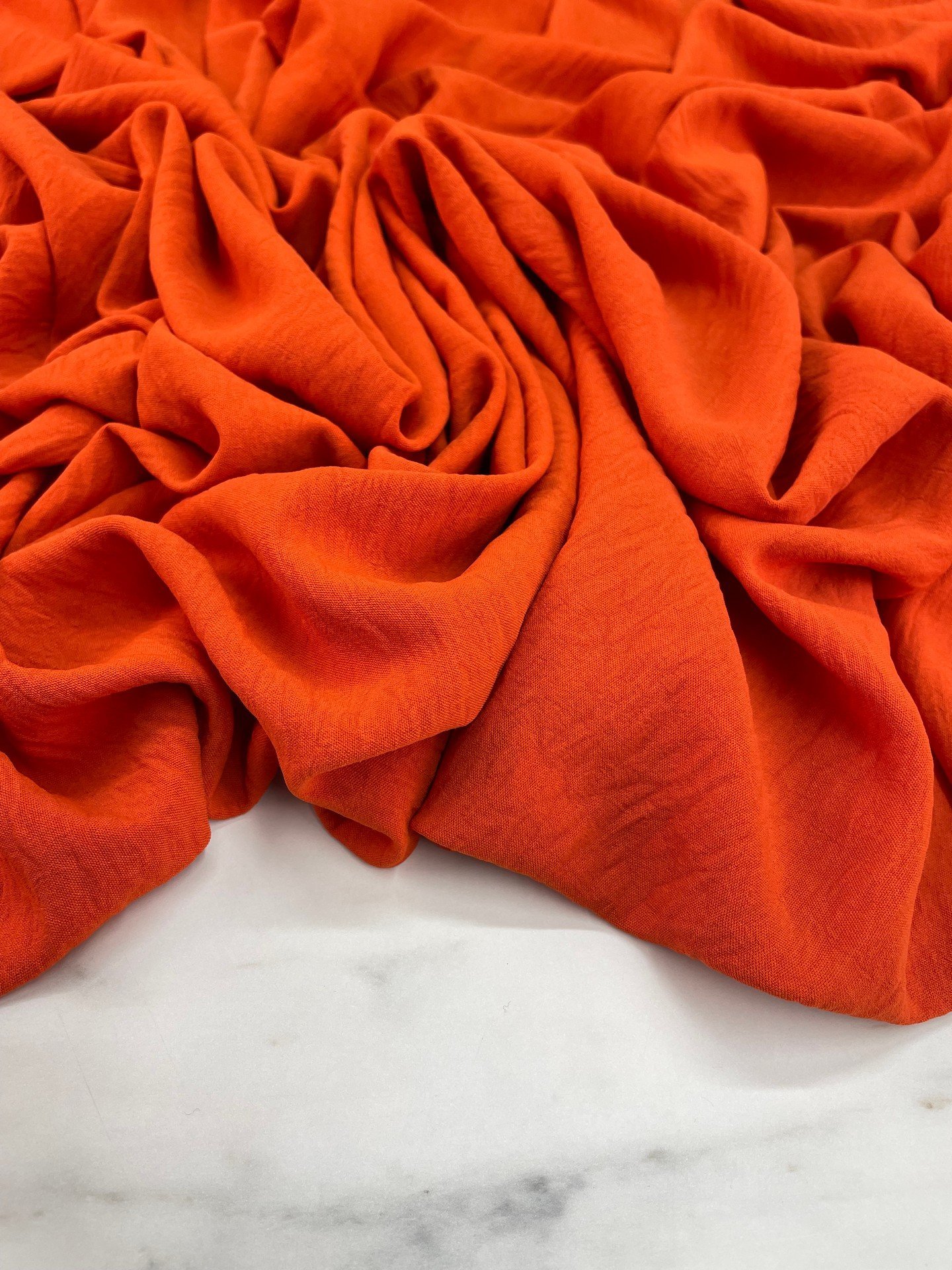 Turuncu Düz Elbiselik Ayrobin Kumaş