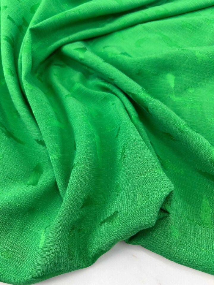 Kendinden Desenli Javanes Krep Elbise Etek Gömlek Pantolon Şalvar