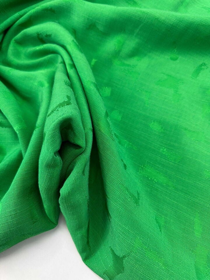 Kendinden Desenli Javanes Krep Elbise Etek Gömlek Pantolon Şalvar