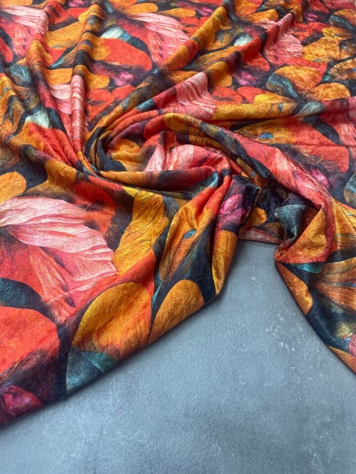 Berlin Desen Elbiselik Kadife Kumaş