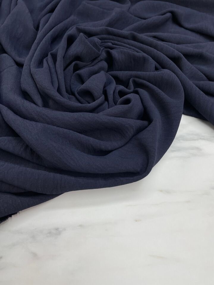 Lacivert Düz Elbiselik Ayrobin Kumaş