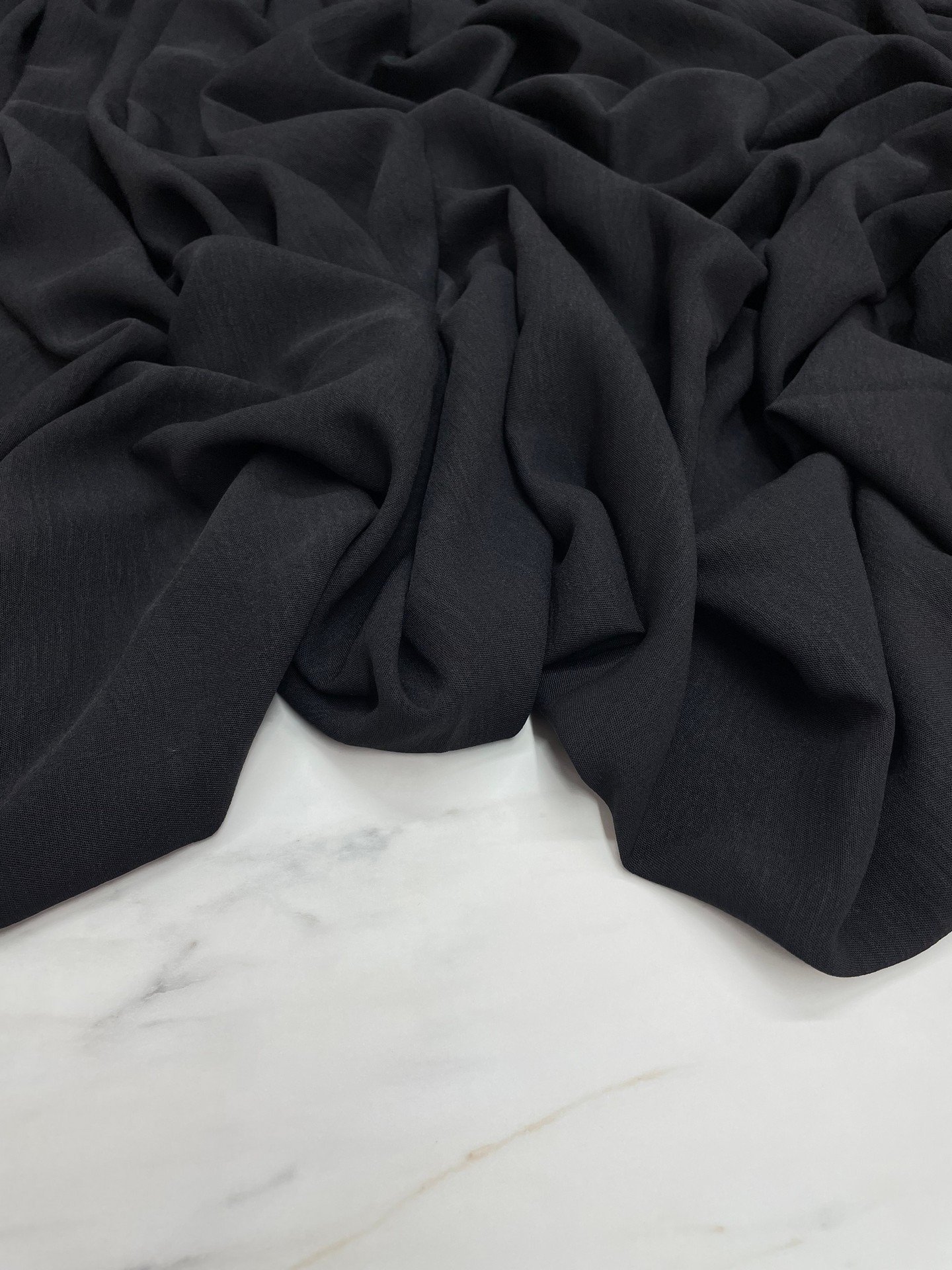 Siyah Düz Elbiselik Ayrobin Kumaş