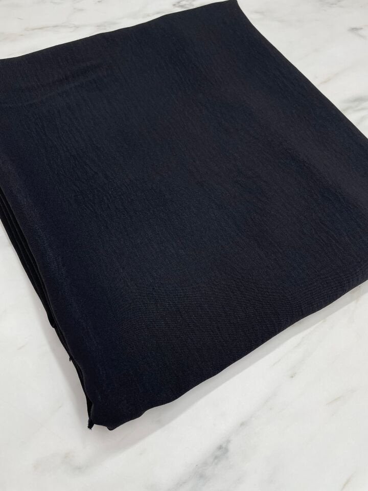 Siyah Düz Elbiselik Ayrobin Kumaş