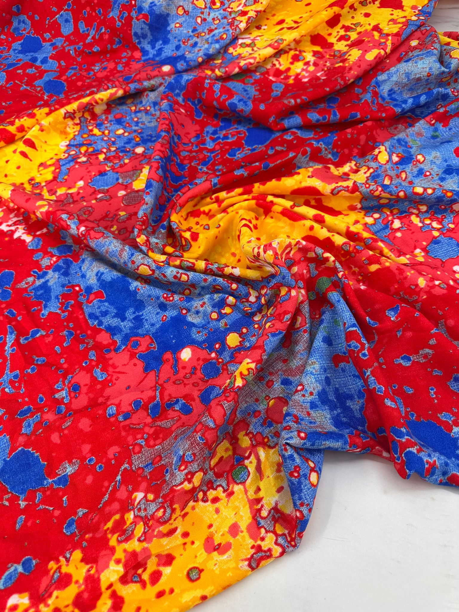 Okyonus Desen İthal Viskon Elbise Etek Gömlek Şalvar