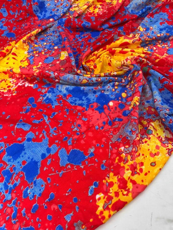 Okyonus Desen İthal Viskon Elbise Etek Gömlek Şalvar