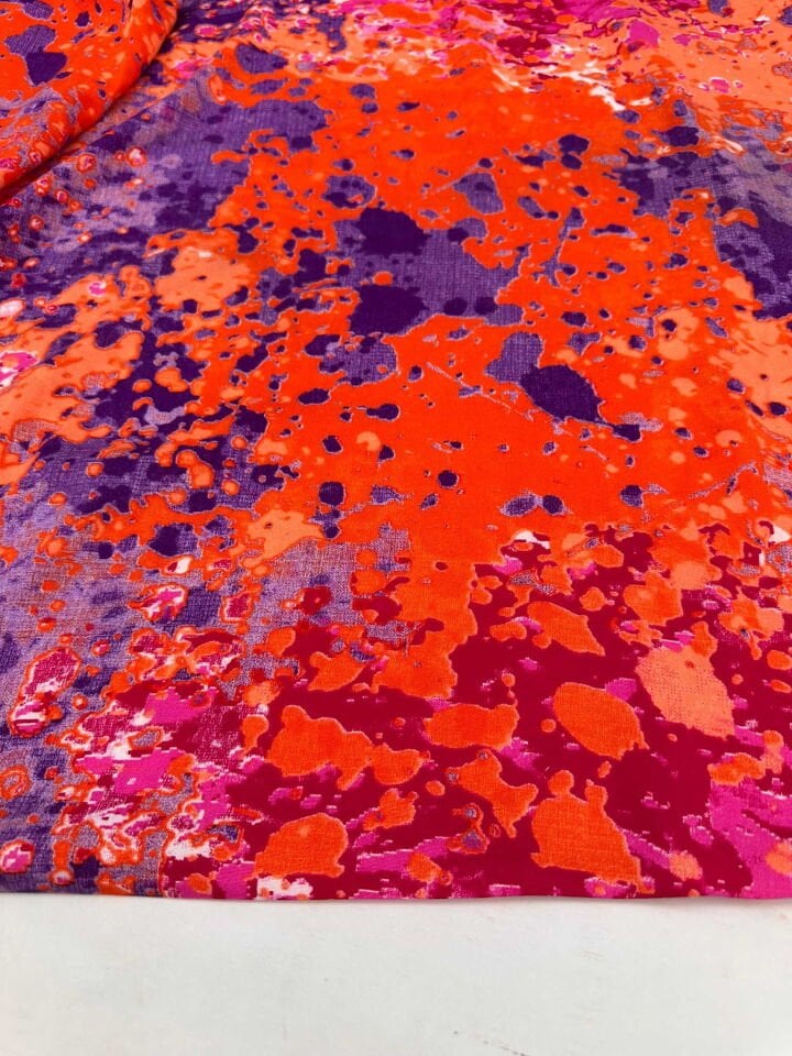 Okyonus Desen İthal Viskon Elbise Etek Gömlek Şalvar