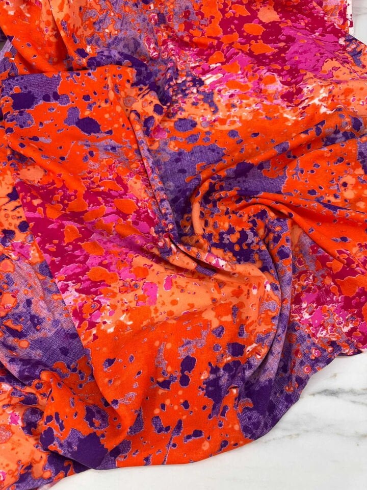 Okyonus Desen İthal Viskon Elbise Etek Gömlek Şalvar