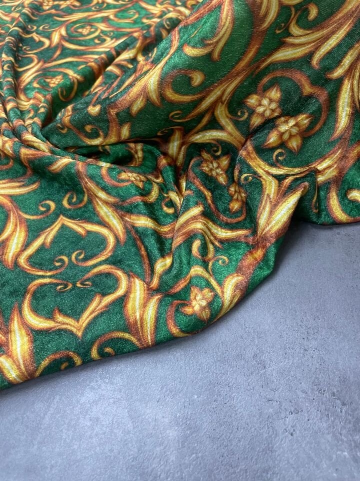 Paris Desen Elbiselik Kadife Kumaş