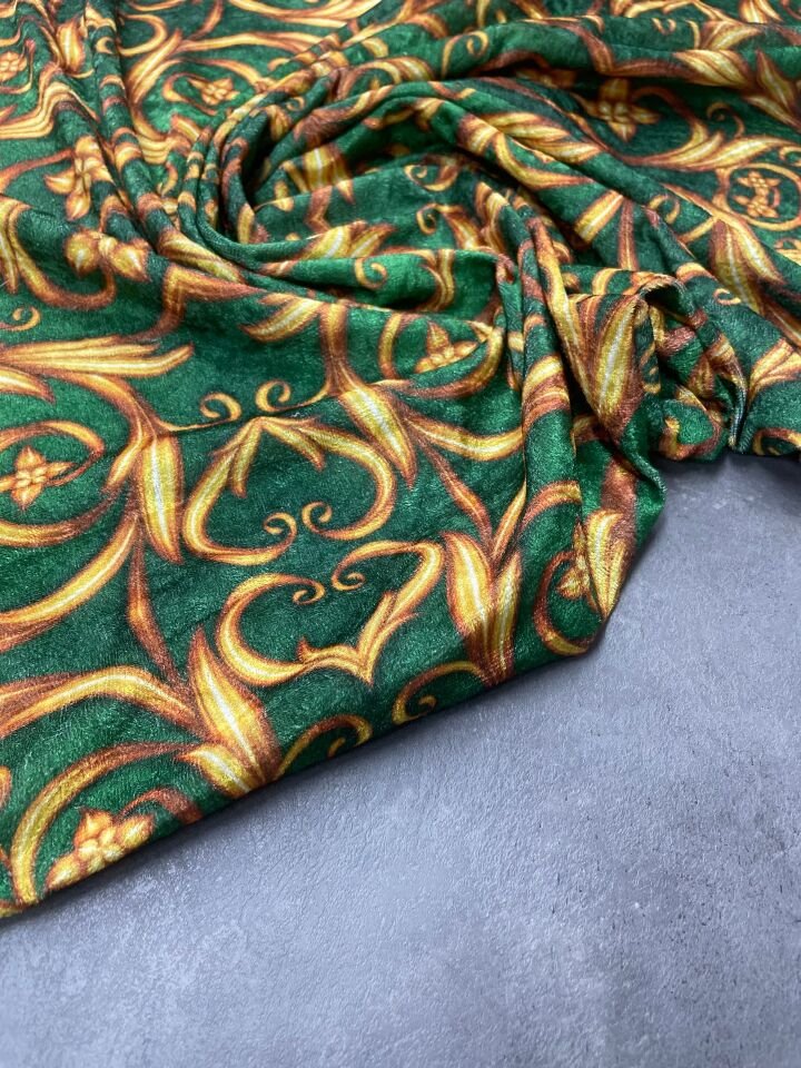 Paris Desen Elbiselik Kadife Kumaş