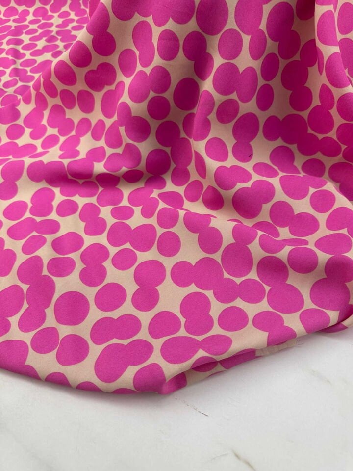 Pempe Puantiye Desen Viskon Elbise Etek Gömlek Şalvar