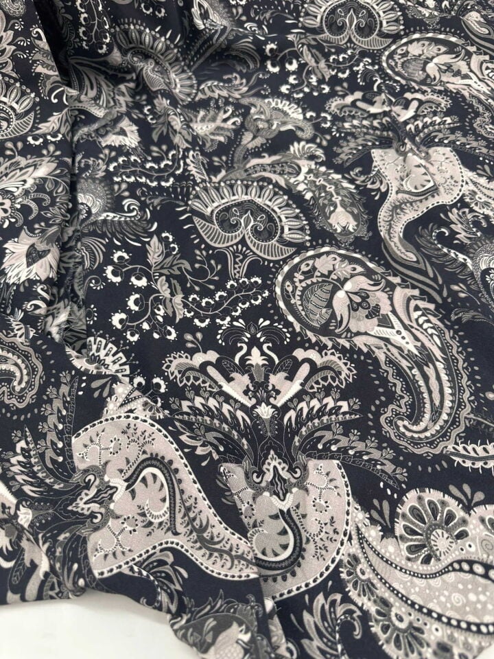 Desenli Viskon Elbise Etek Gömlek Şalvar