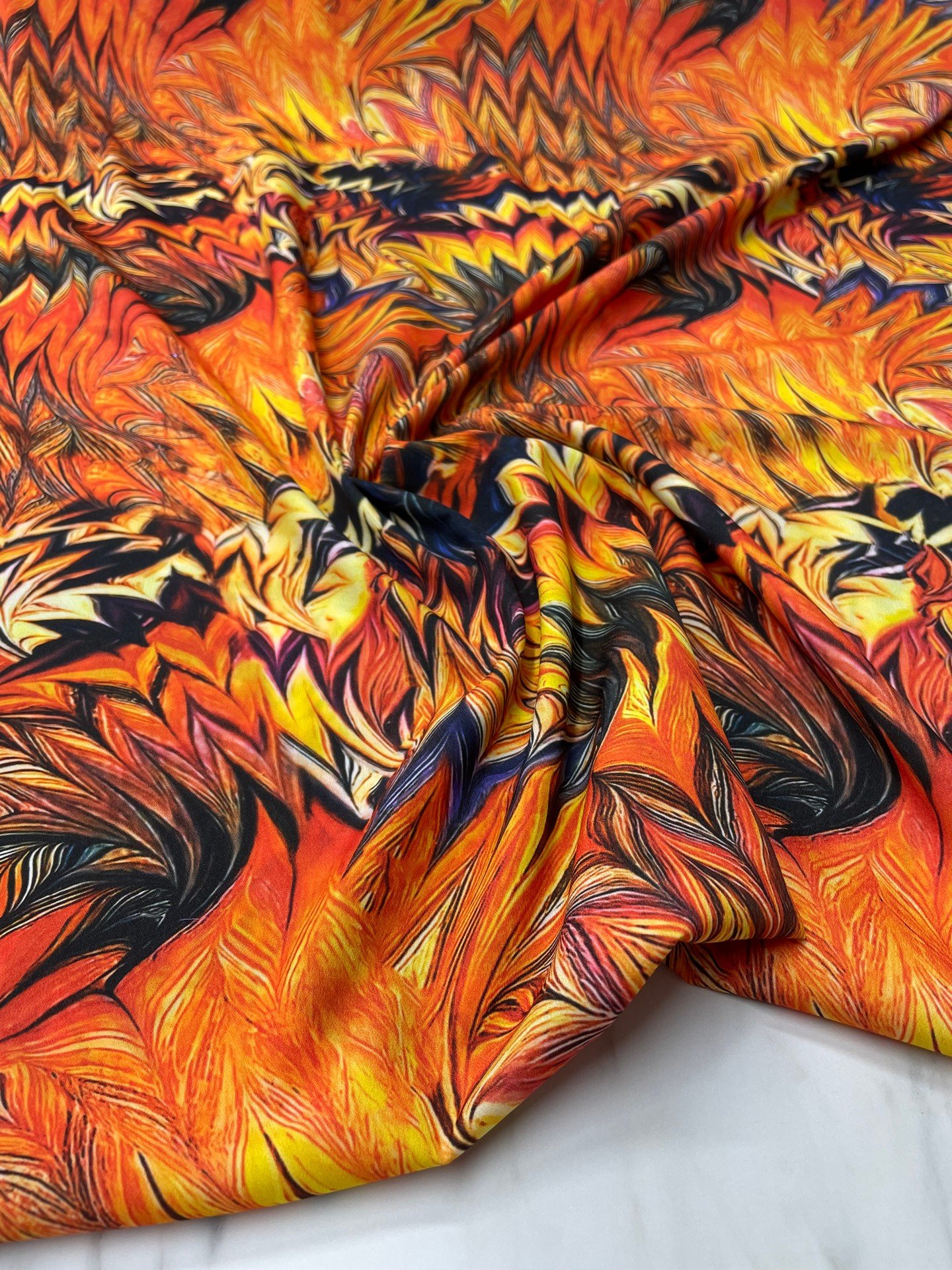 Kelebek Desen Krep Kumaş Etek Gömlek Elbise Şalvar