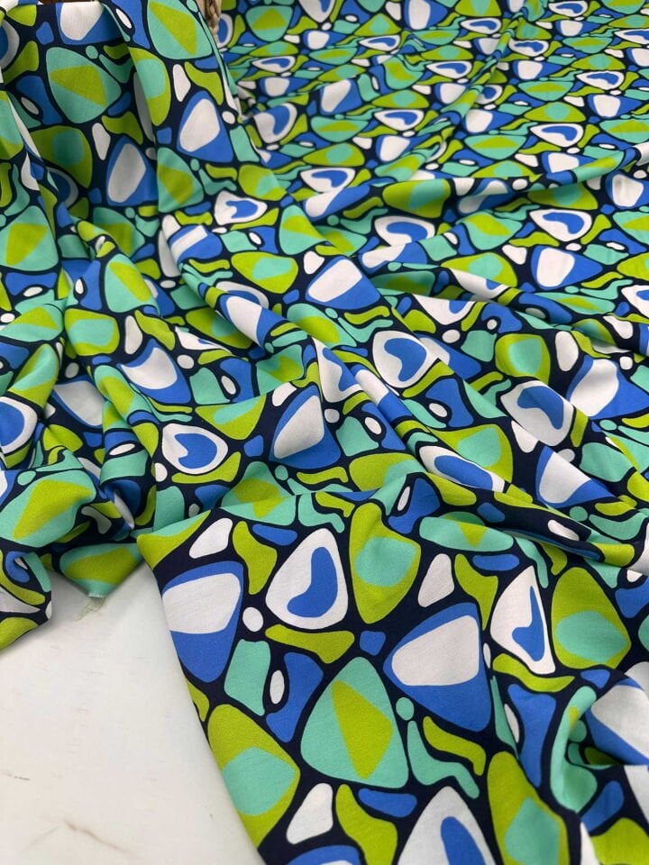 Desenli Viskon Elbise etek Gömlek Şalvar