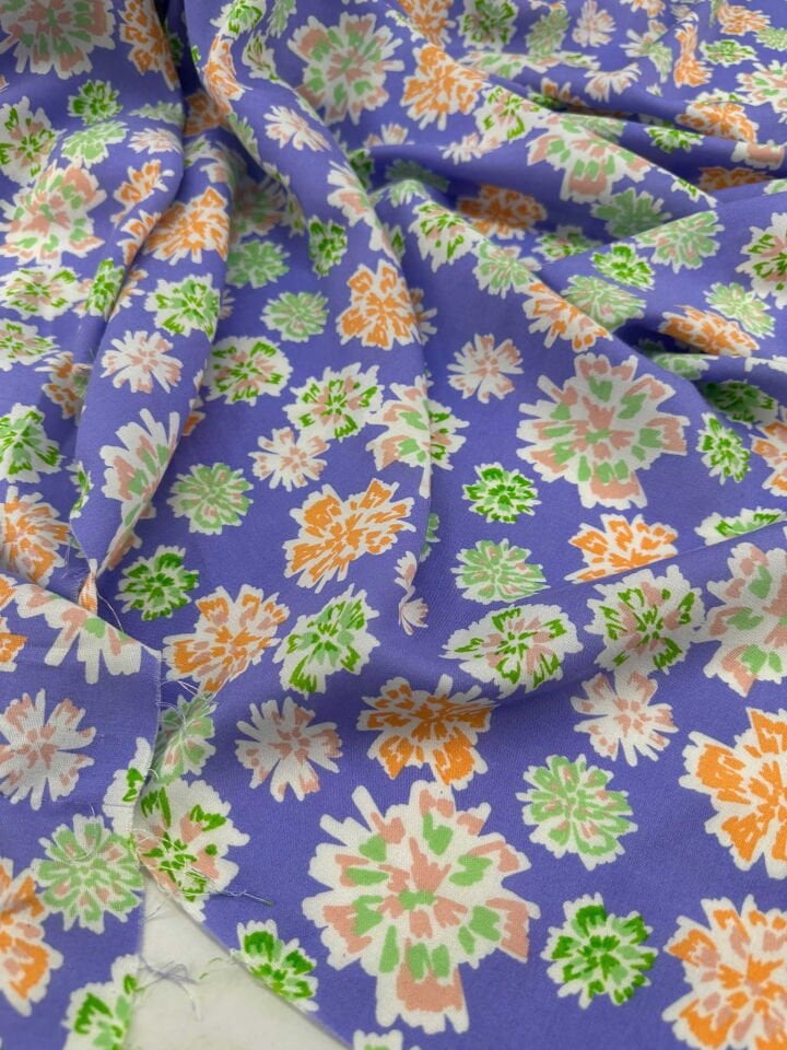 Desenli İthal Viskon Elbise Etek Gömlek Şalvar