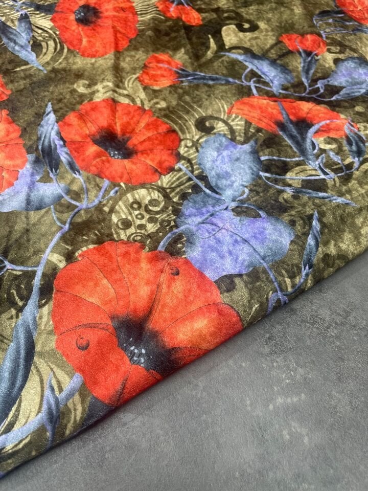 Zidane Desen elbiselik Kadife Kumaş