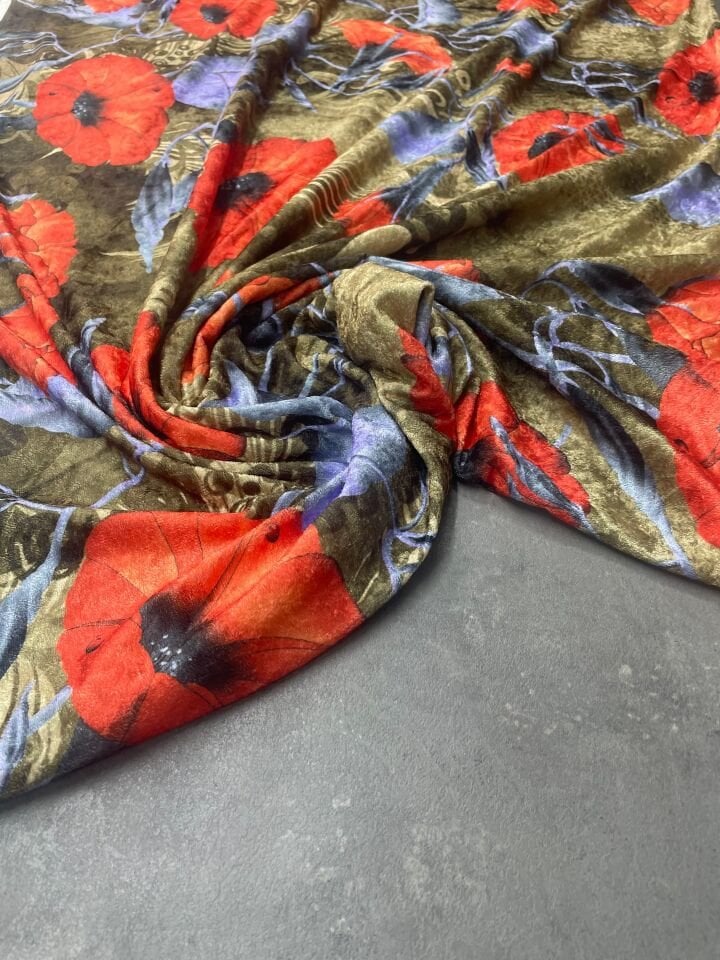 Zidane Desen elbiselik Kadife Kumaş