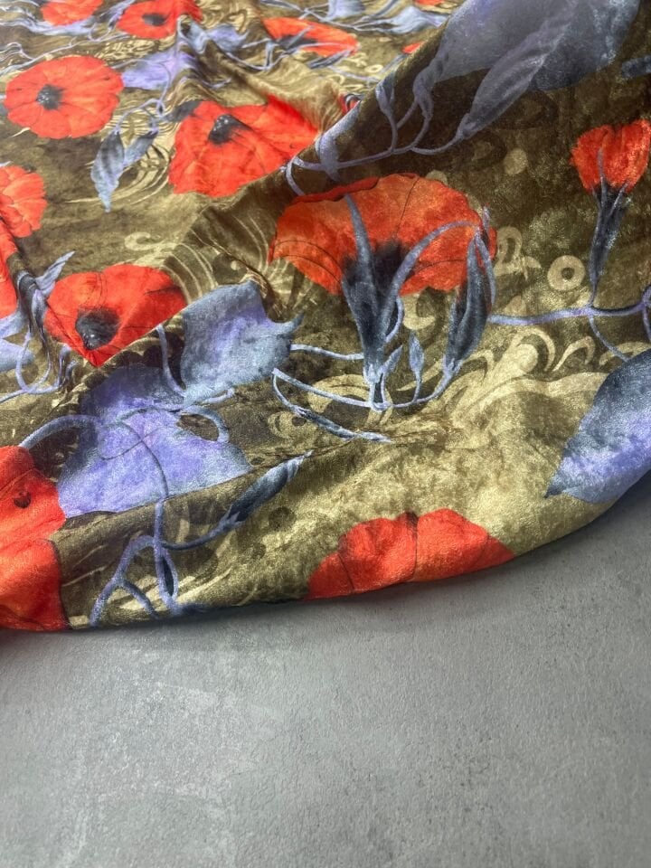 Zidane Desen elbiselik Kadife Kumaş