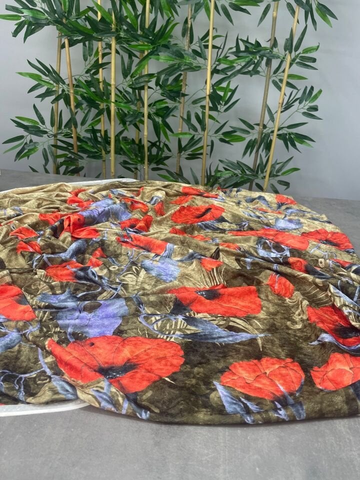 Zidane Desen elbiselik Kadife Kumaş