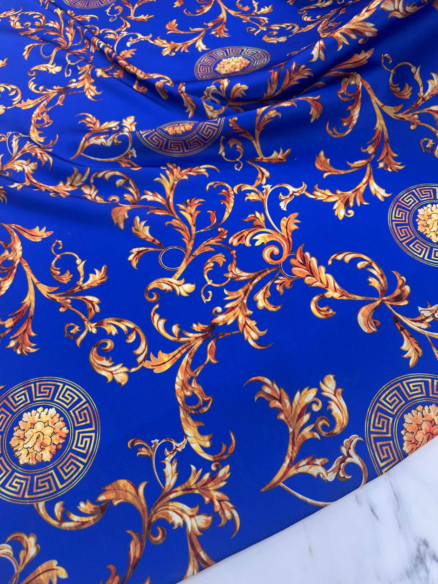 Desenli İpek Saten Elbise Etek Gömlek Şalvar