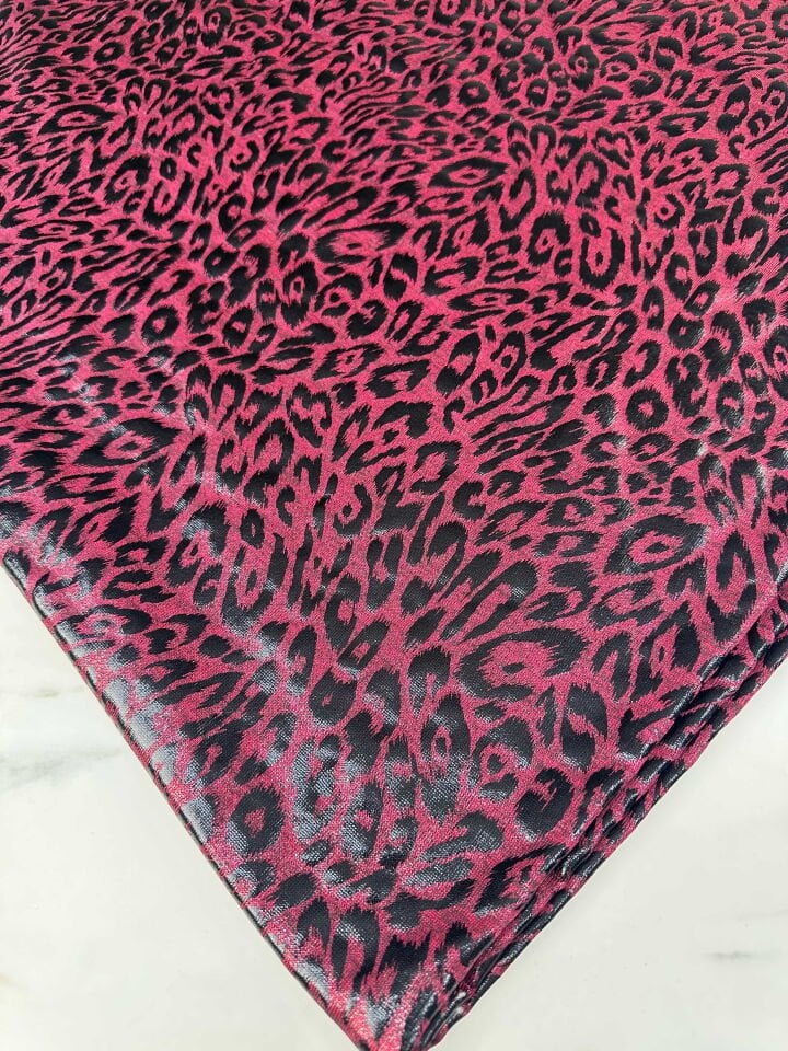 Fantazi Ürün Simli Leopar Desen Likralı Elbise Etek Şalvar