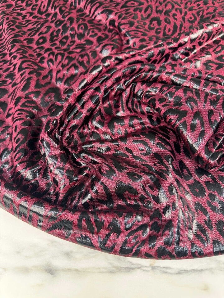 Fantazi Ürün Simli Leopar Desen Likralı Elbise Etek Şalvar