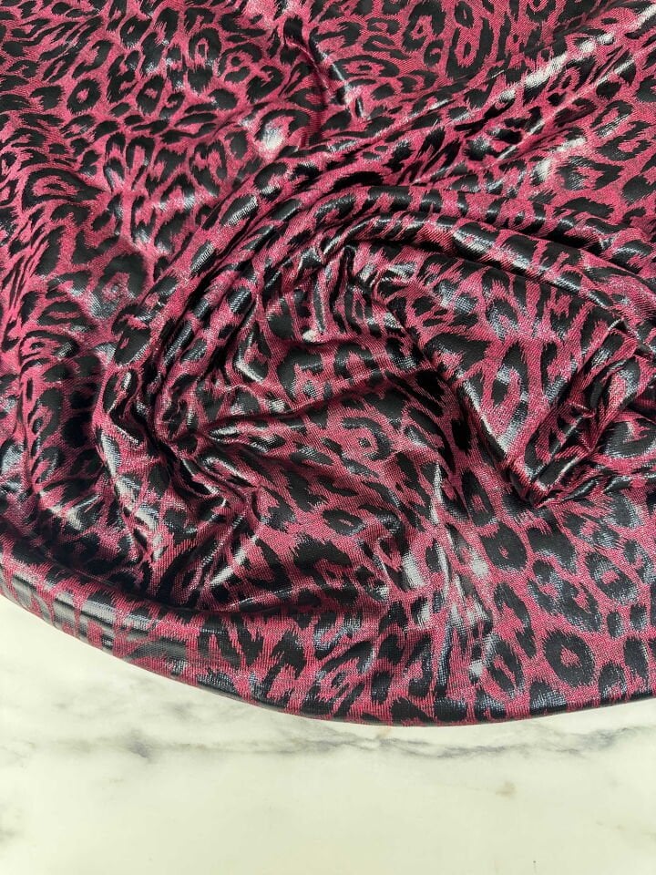 Fantazi Ürün Simli Leopar Desen Likralı Elbise Etek Şalvar