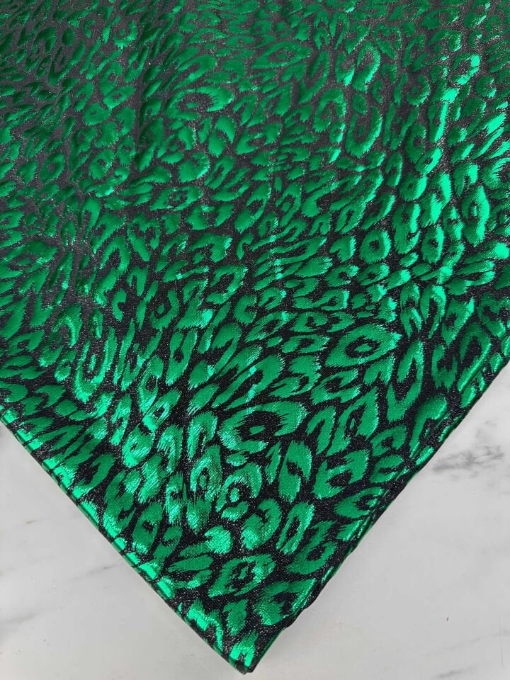 Fantazi Ürün Leopar Simli Örme Elbise Etek Şalvar