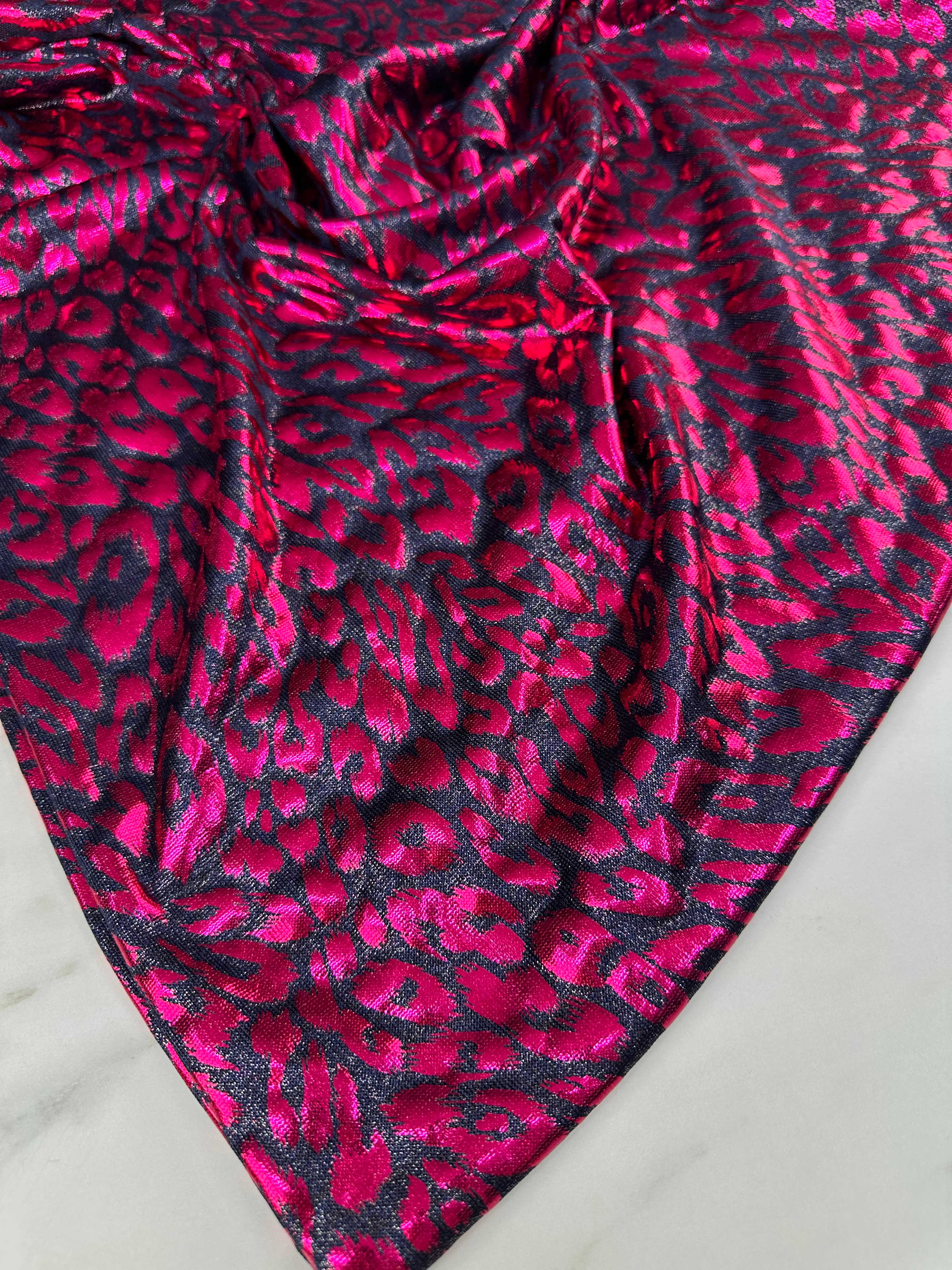 Fantazi Ürün Leopar Simli Örme Elbise Etek Şalvar