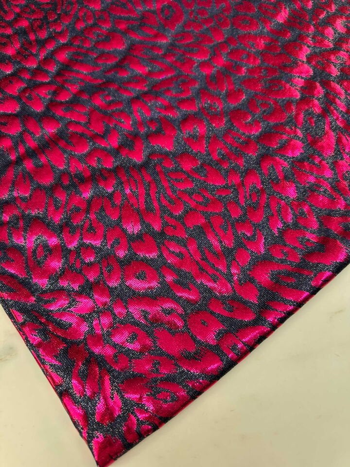 Fantazi Ürün Leopar Simli Örme Elbise Etek Şalvar