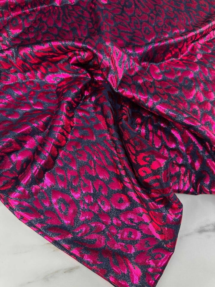 Fantazi Ürün Leopar Simli Örme Elbise Etek Şalvar