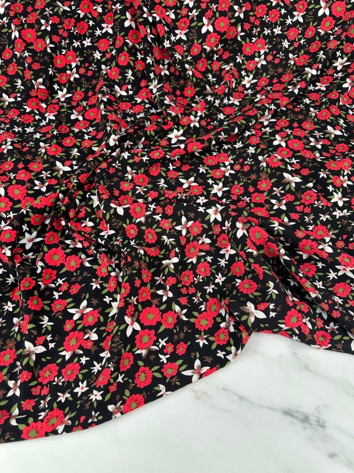 Desenli Viskon Elbise Etek Gömlek Şalvar