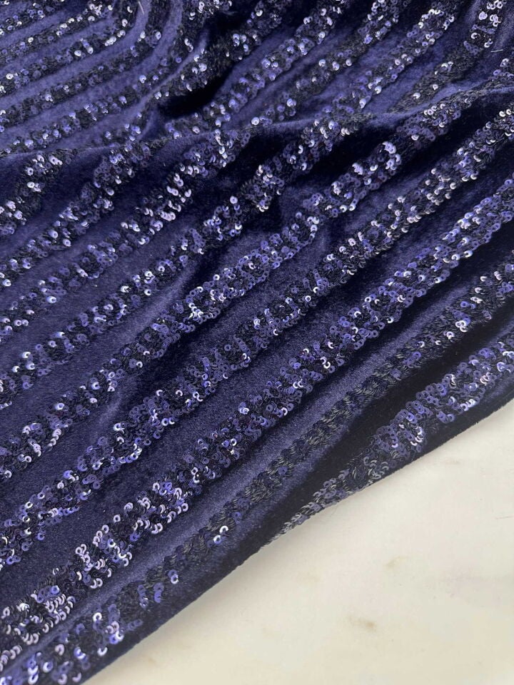 Payet İşleme İpek Kadife Elbise Etek Şalvar