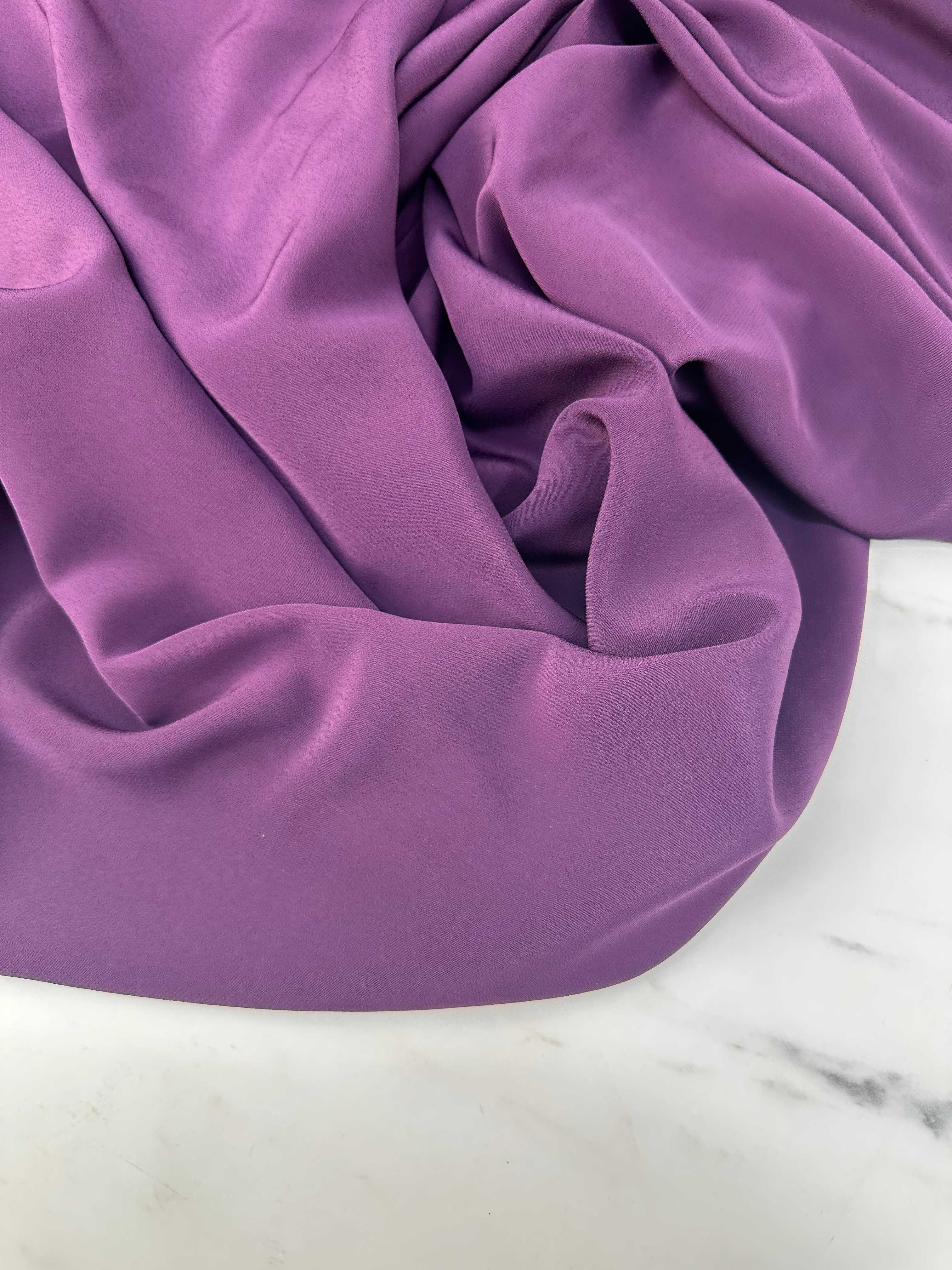 Mürdüm Renk İthal Krep Kumaş Elbise Etek Gömlek Pantolon