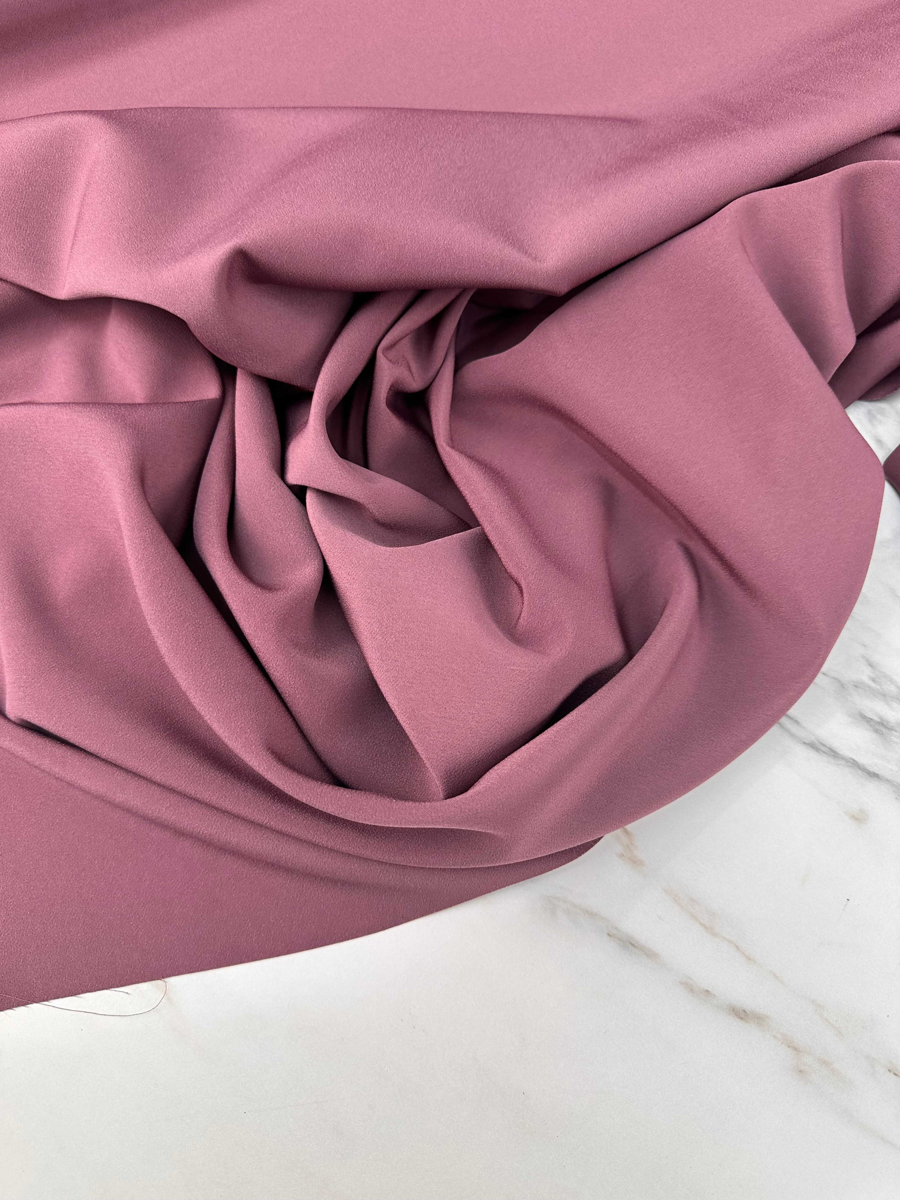 Gül Kurusu Renk İthal Krep Elbise Etek Gömlek Pantolon