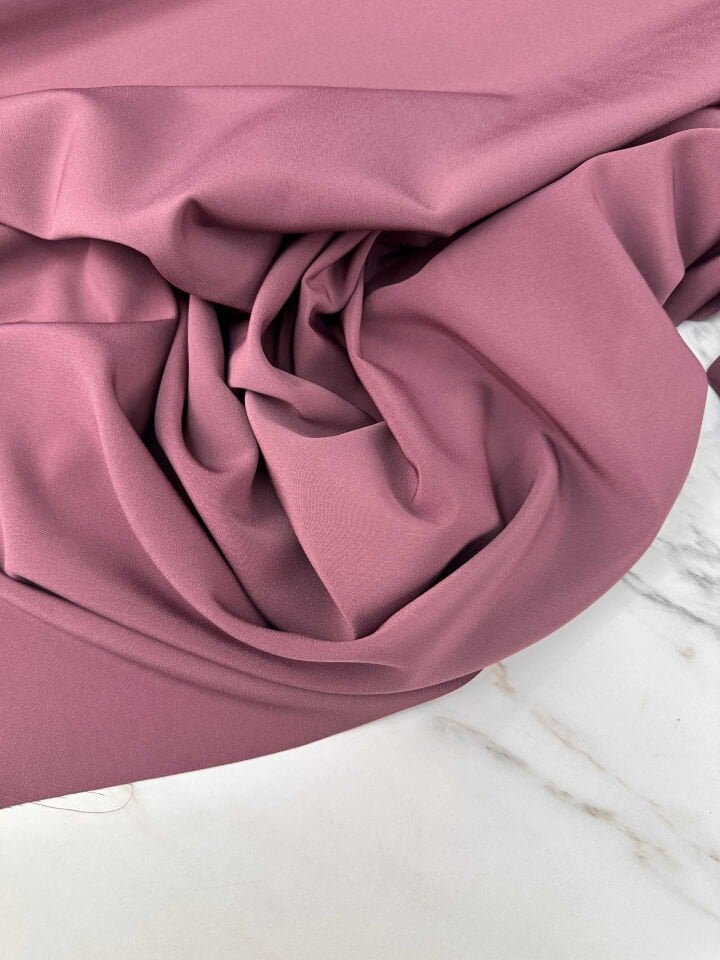 Gül Kurusu Renk İthal Krep Elbise Etek Gömlek Pantolon