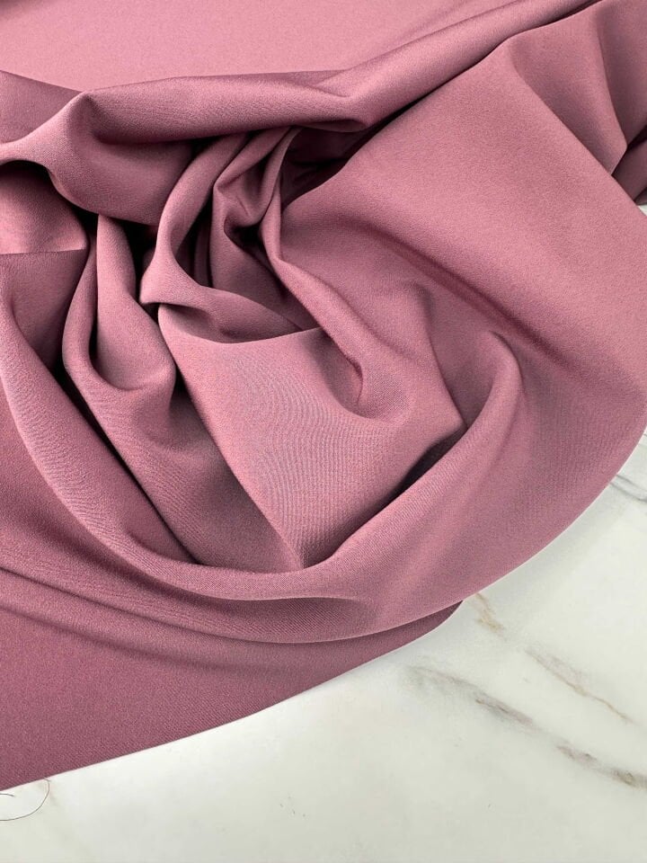 Gül Kurusu Renk İthal Krep Elbise Etek Gömlek Pantolon