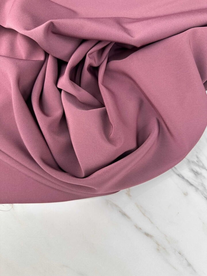 Gül Kurusu Renk İthal Krep Elbise Etek Gömlek Pantolon