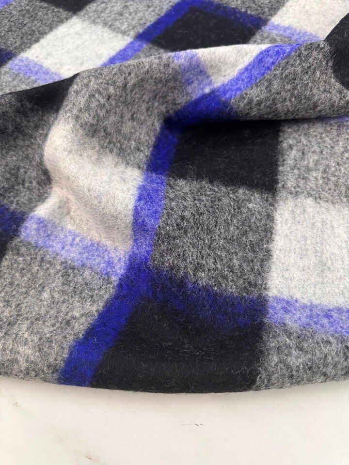 Kışlık Ekose Desen Kece Dokuma Etek Ceket Yelek Elbise