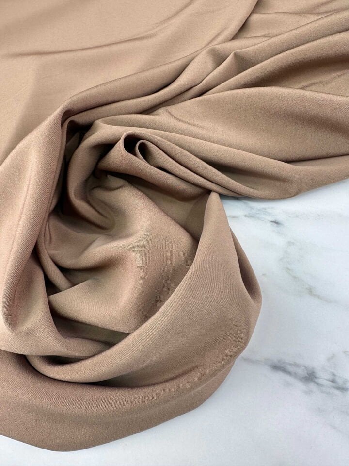 Vizon Renk İthal Krep Elbise Etek Gömlek Pantolon